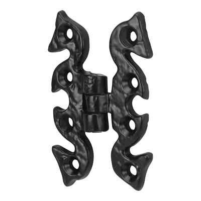 Antique Snake Cabinet Hinge - 69 x 51 x 3mm - Antique Black Iron - view 2