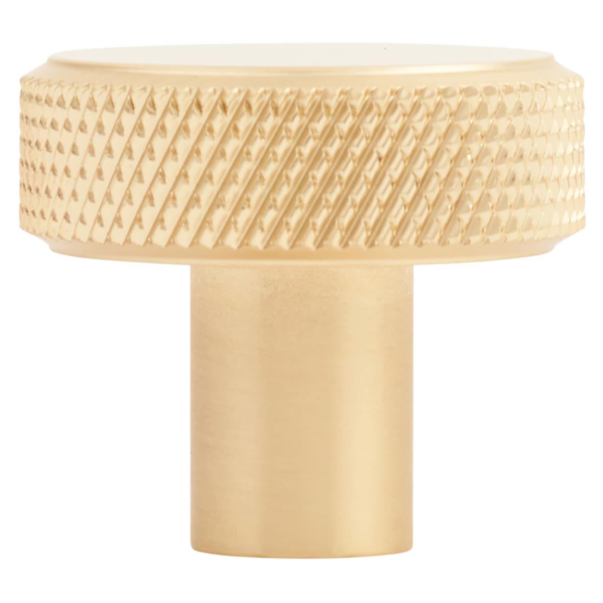 Marlow Knurled Round Cabinet Knob - 30mm Diameter - Satin Brass - view 2