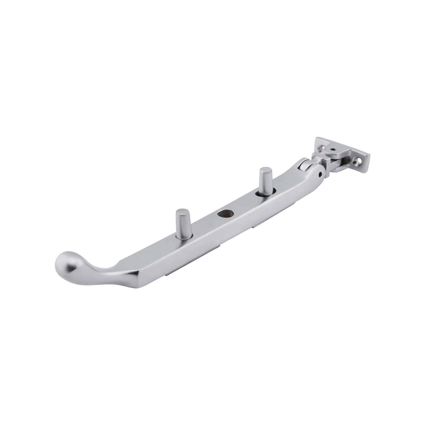 Bulb End Casement Window Stay - 8"/200mm Length - Soft Satin Chrome - view 2