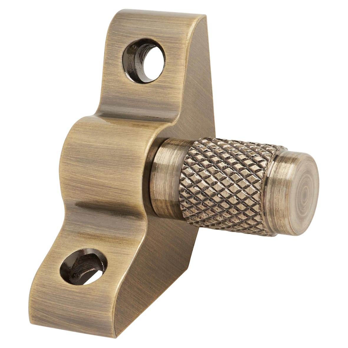 Stair Rod with Knurled Finials - 900mm Length - Antique Brass - view 4