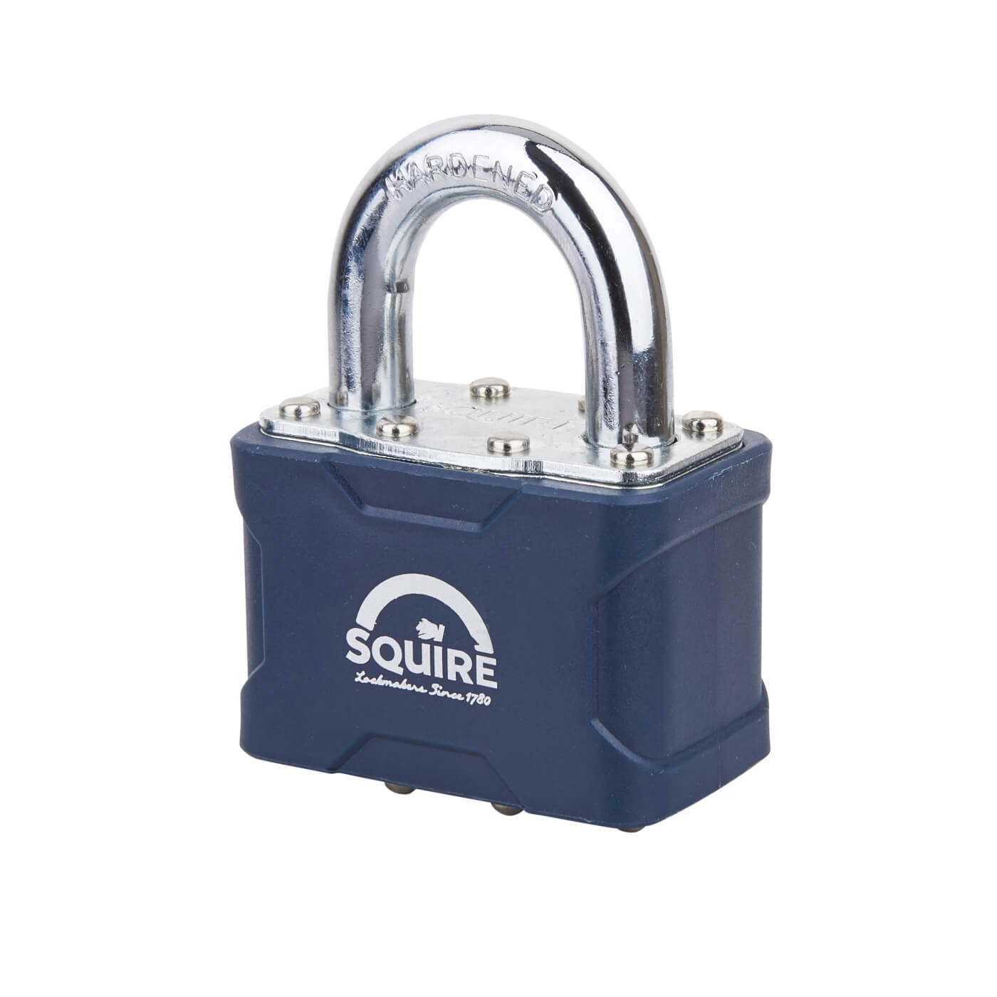Master Keyed Laminated Padlock Set - 24 x 24mm Shackle - Blue - Pack of 6 - view 3