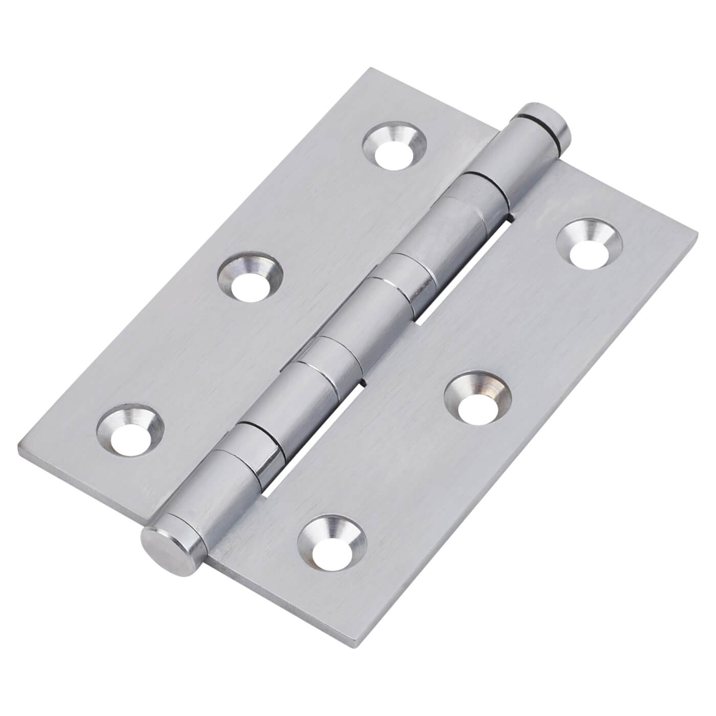 Performance Brass Washered Butt Door Hinge - 75 x 50 x 2.5mm - Satin Chrome - Pair - view 2