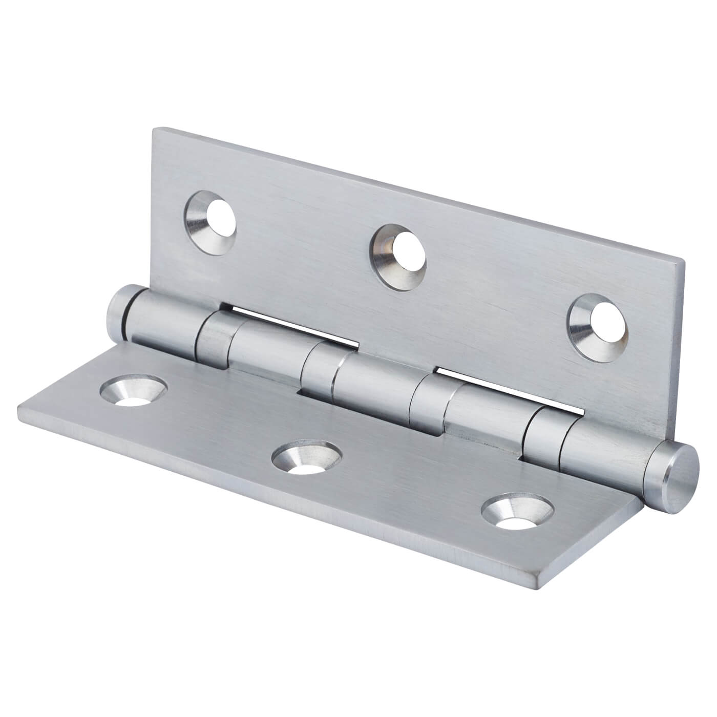 Performance Brass Washered Butt Door Hinge - 75 x 50 x 2.5mm - Satin Chrome - Pair - view 3