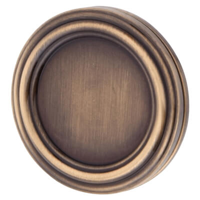 Covered Escutcheon - 42mm Diameter - Keyhole - Antique Brass - view 2