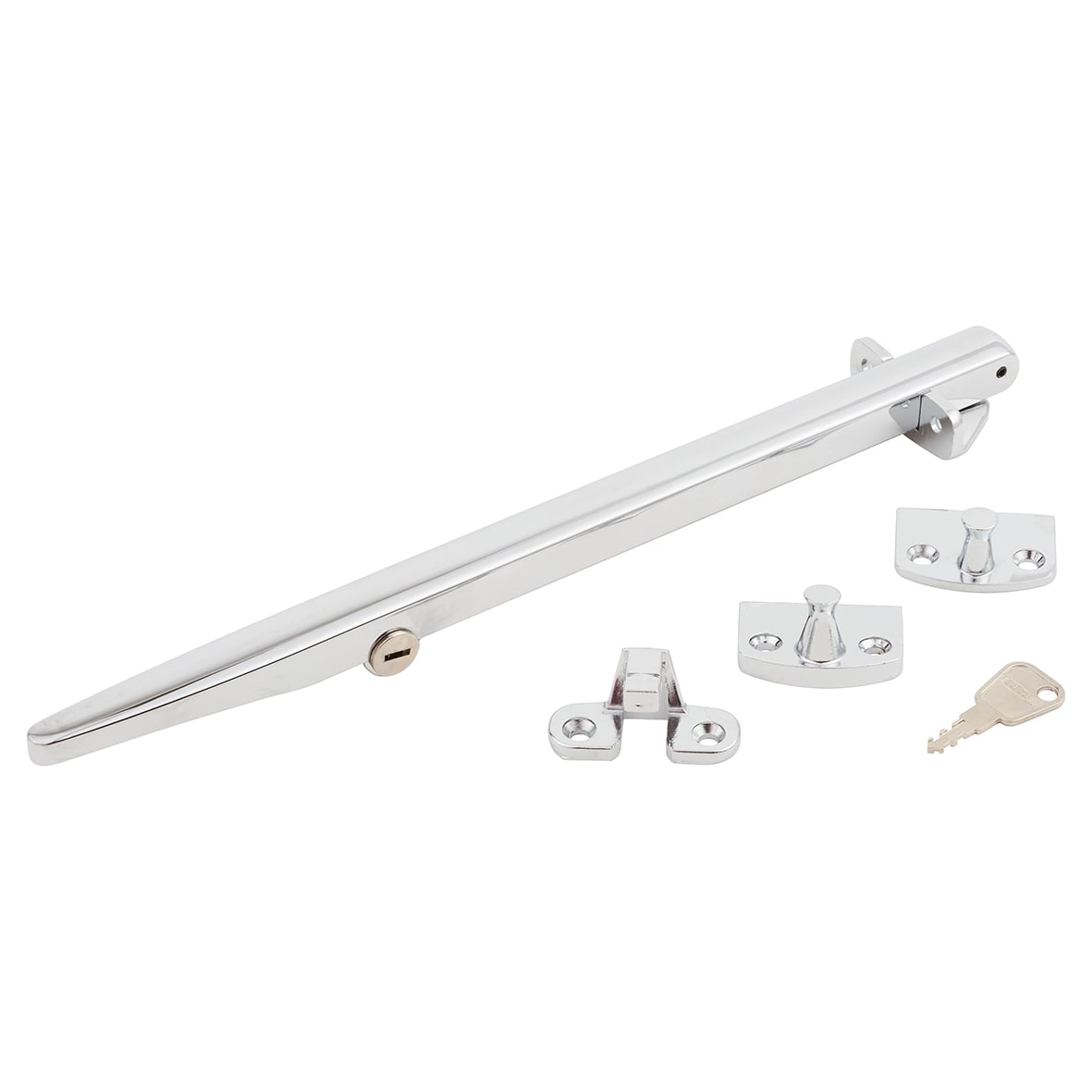 Timber Range Locking Casement Window Stay - 11"/280mm Length - Bright Chrome - view 3