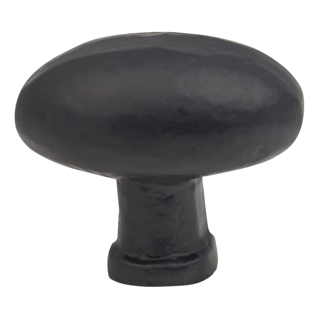 Solid Oval Cabinet Knob - 35 x 30mm - Black Iron - view 4