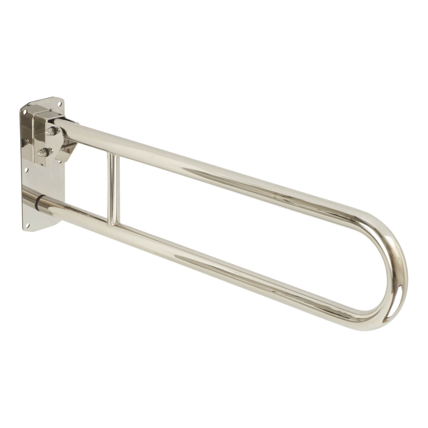 Hinged Support Grab Rail - 800 x 200mm - Polished Stainless Steel - view 2
