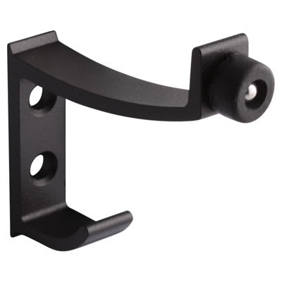 Premier Hat & Coat Hook - 12-13mm Panels - Black Textured - view 2
