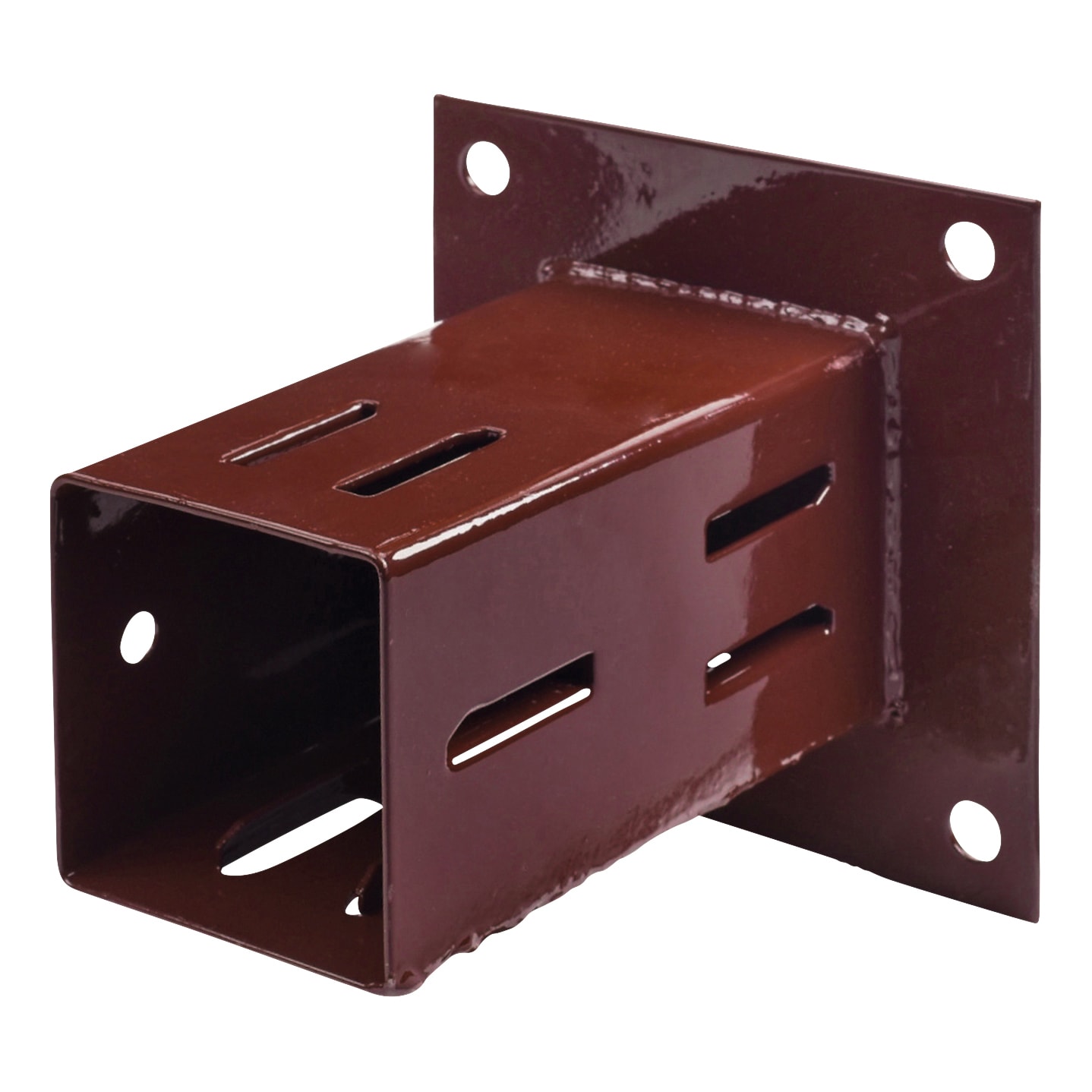 Bolt Down Fence Post Shoe - Quick Fit - 75 x 75mm - Oxide Red - view 3