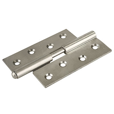 Steel Lift-Off Butt Door Hinge - 100 x 67mm - Left Hand - Bright Zinc Plated - view 2