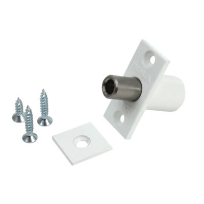 Bramah Rola Solid Brass Retractable Egress Sash Window Stop - 22 x 16mm - White - view 2