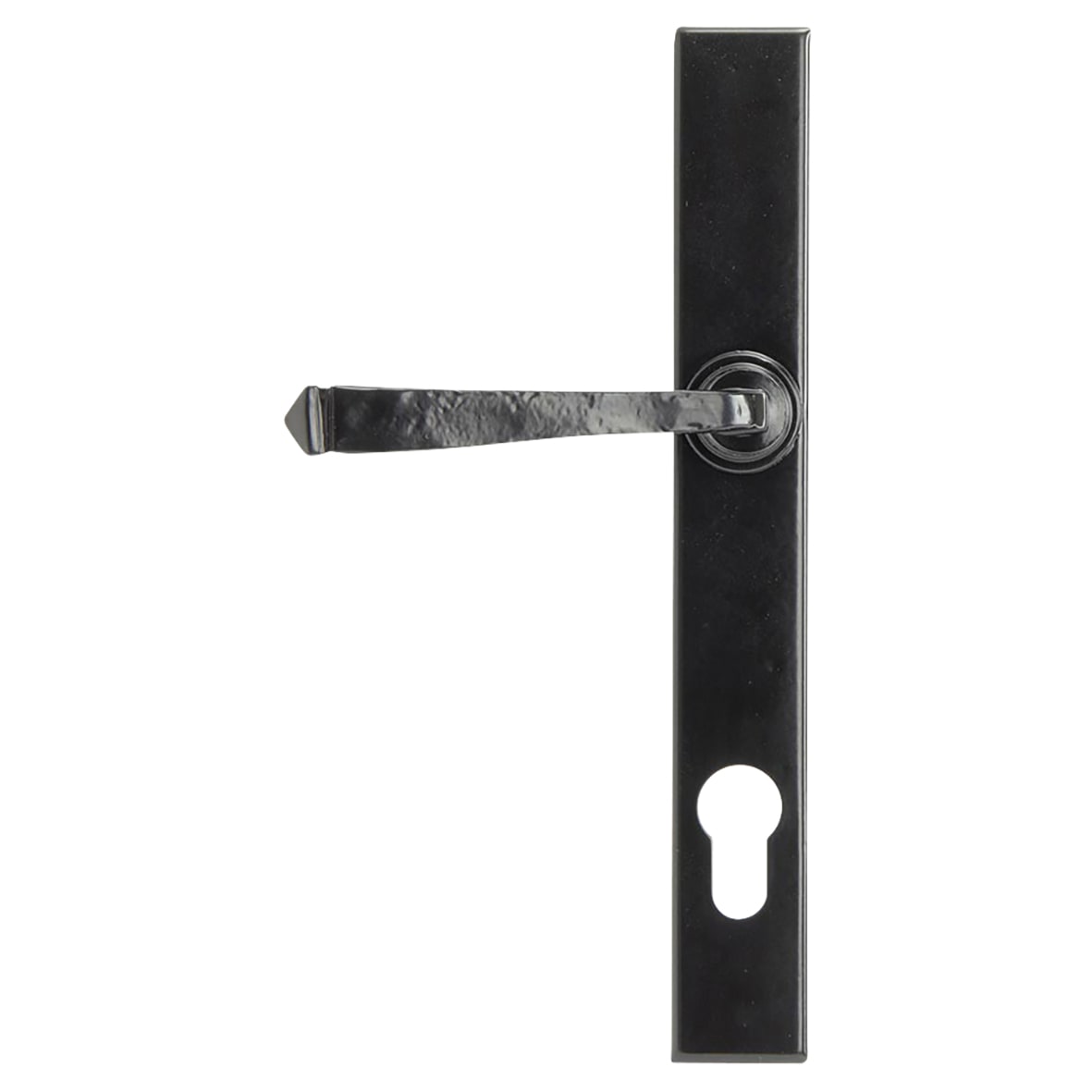 Black uPVC Slimline Multipoint Door Handles - 92mm c/c - Avon Range - view 2