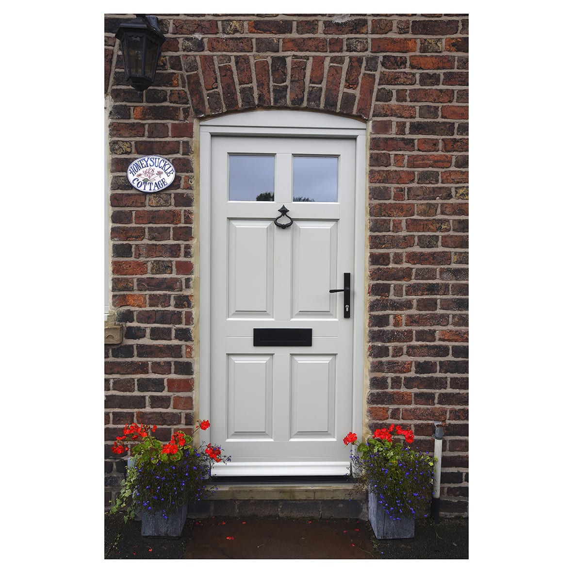Black uPVC Slimline Multipoint Door Handles - 92mm c/c - Avon Range - view 4