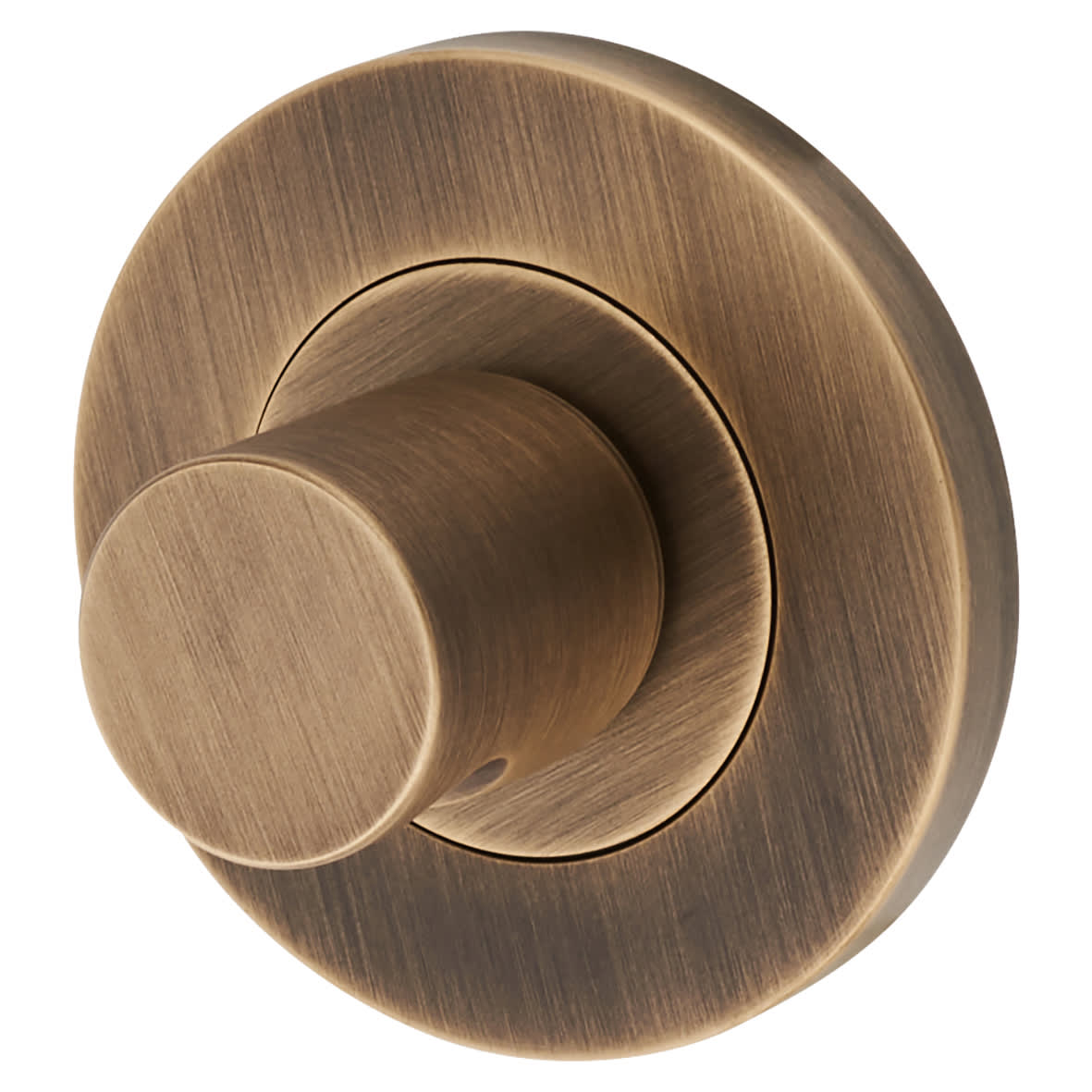 Bathroom Turn & Release - 50mm Diameter - Antique Brass - view 2