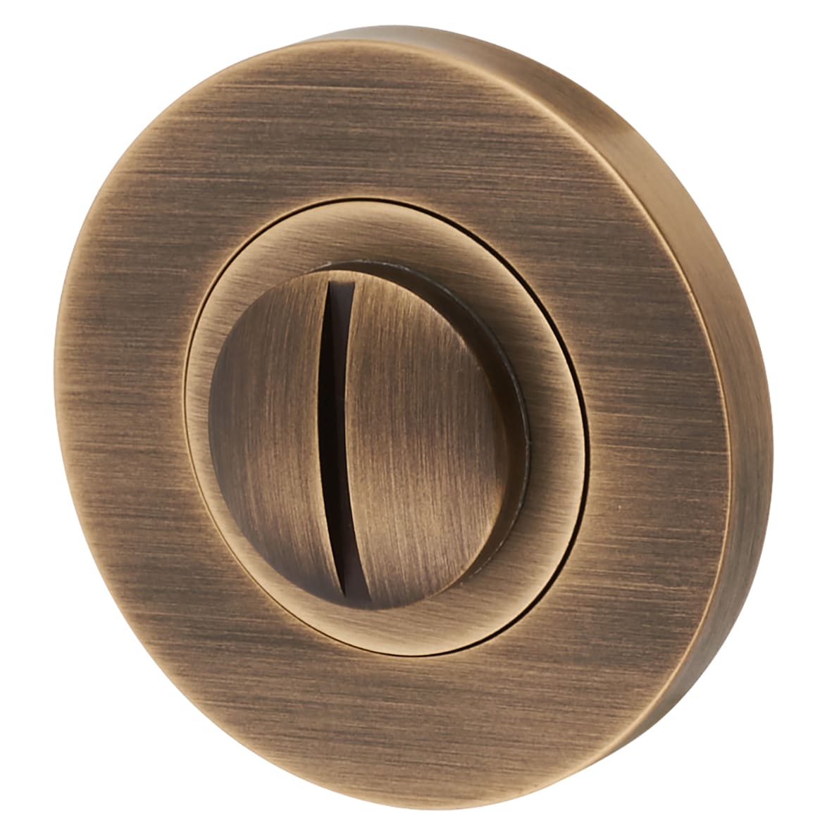Bathroom Turn & Release - 50mm Diameter - Antique Brass - view 3