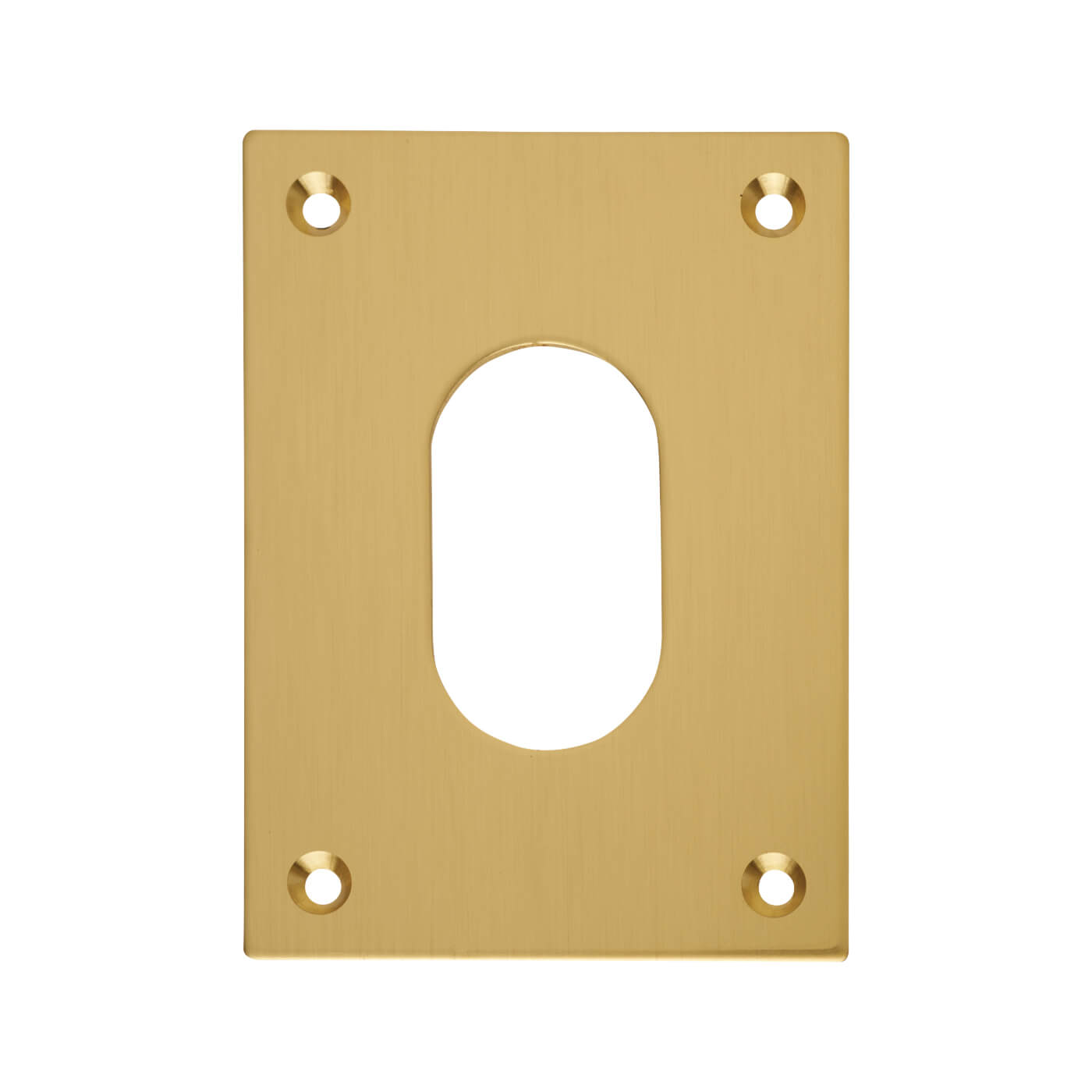 Jumbo Escutcheon - 65.5 x 47.6mm - Oval - Polished Brass - view 2