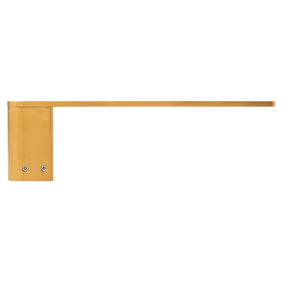 Designer Square Towel Rail - 220 x 65 x 35mm - PVD Satin Brass - view 2