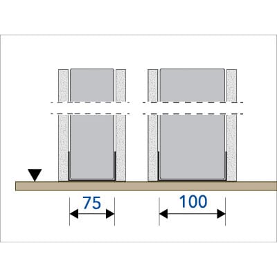 8mm Glass Double Pocket Door Kit - 100mm Finished Wall Thickness - 762 x 1981mm Door Size - view 3