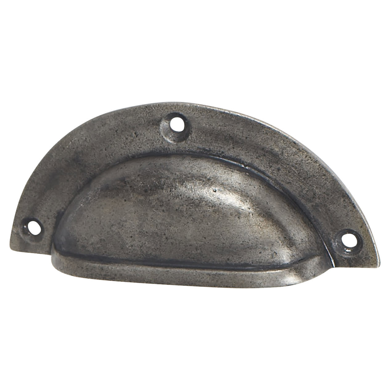 Vintage Lipped Cabinet Cup Handle - 86mm Centres - Pewter Effect - view 2
