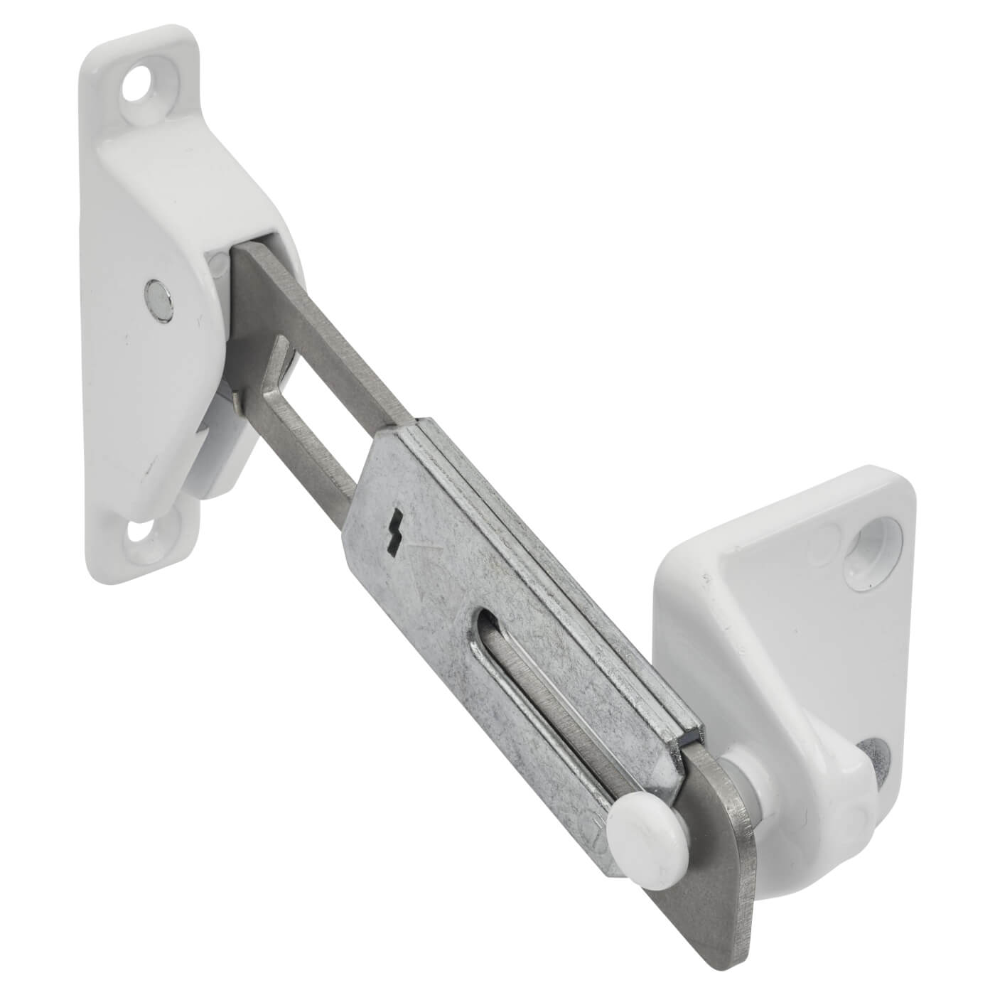 Surface Mounted uPVC/Timber Window Restrictor - 100 x 85mm - Right Hand - White - view 2