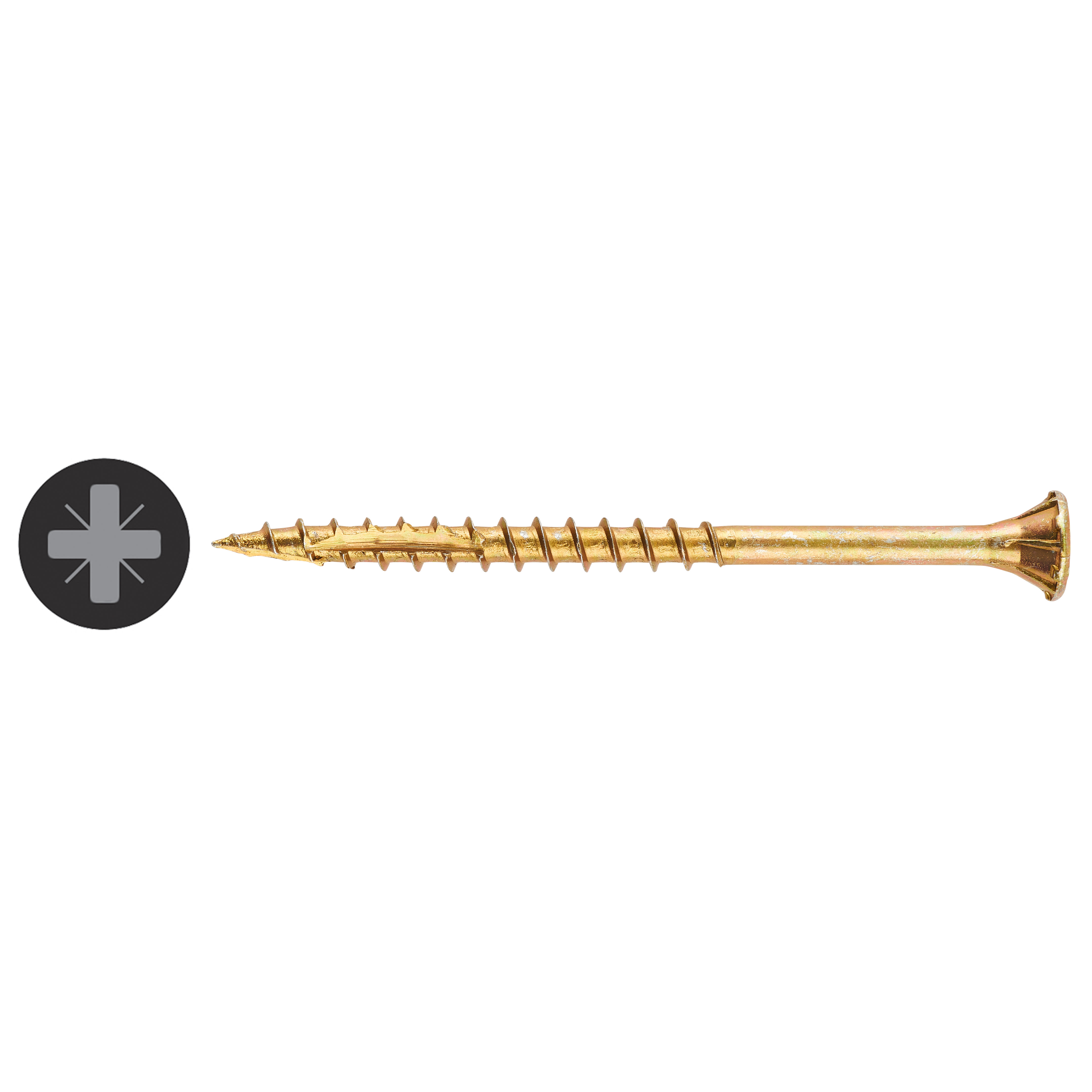 Cutter Pozi Countersunk Wood Screws Tub - 4.0 x 60mm - Yellow Zinc - Pack of 700 - view 3