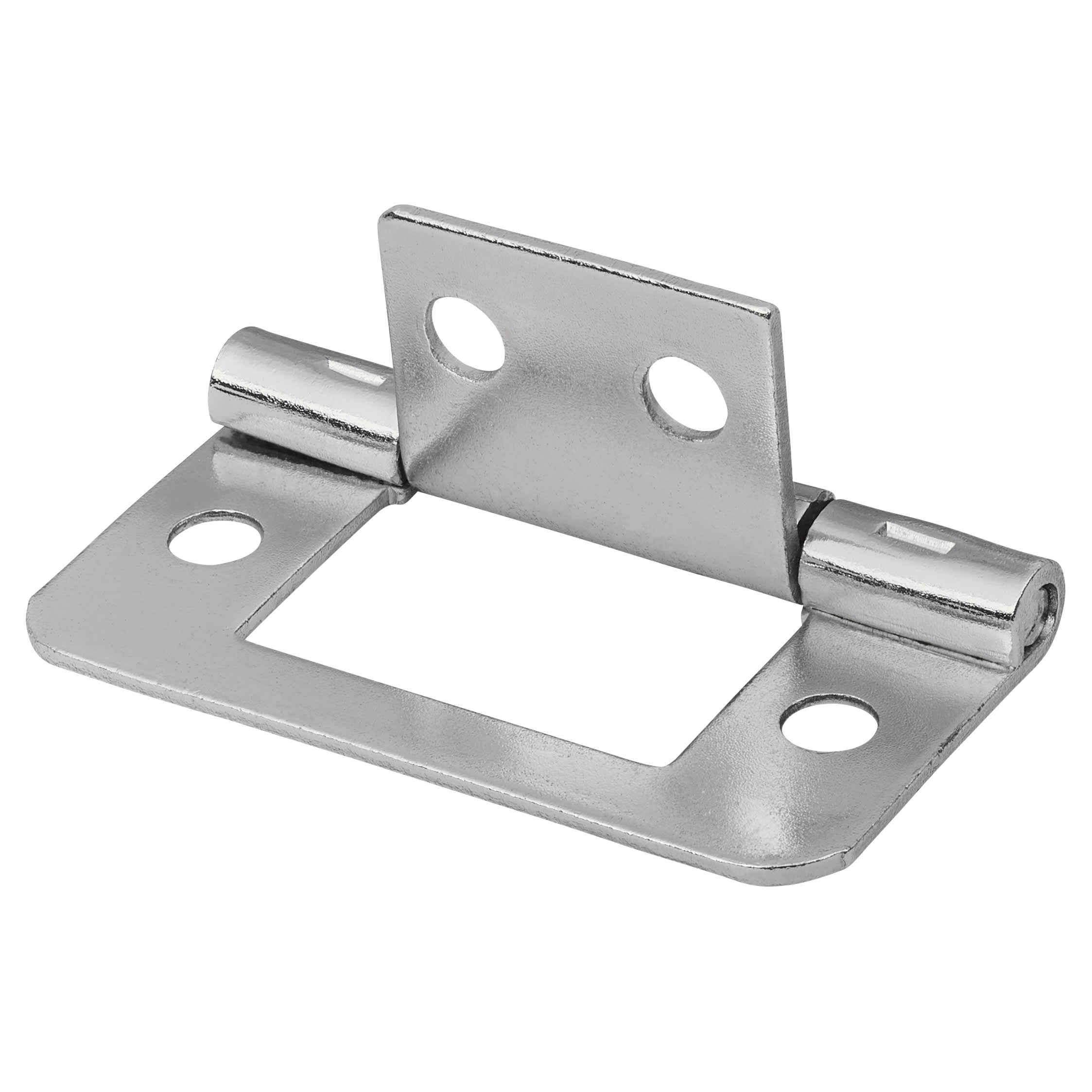 Flush Cabinet Hinge - 40 x 32 x 1mm - Zinc Plated - Pack of 10 Pairs - view 3