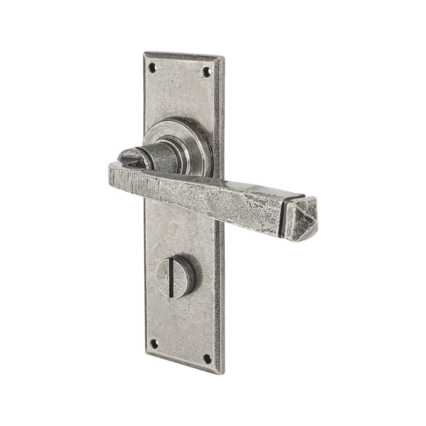 Pewter Bathroom Door Handles - York Range - 152 x 48mm - view 4