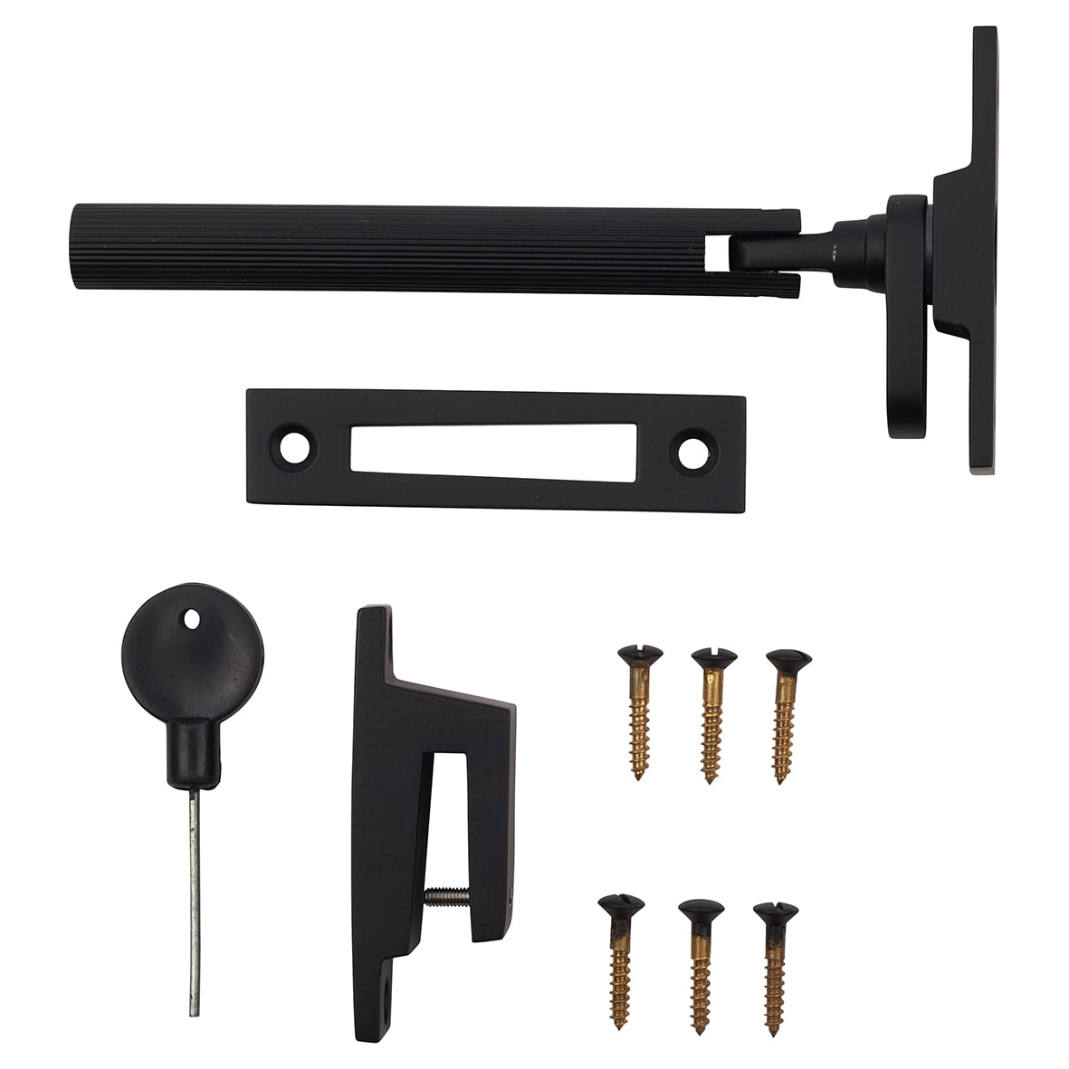 Aspen Lines Locking Mortice & Hook Plate Window Fastener - Reversible - Matt Black - view 5