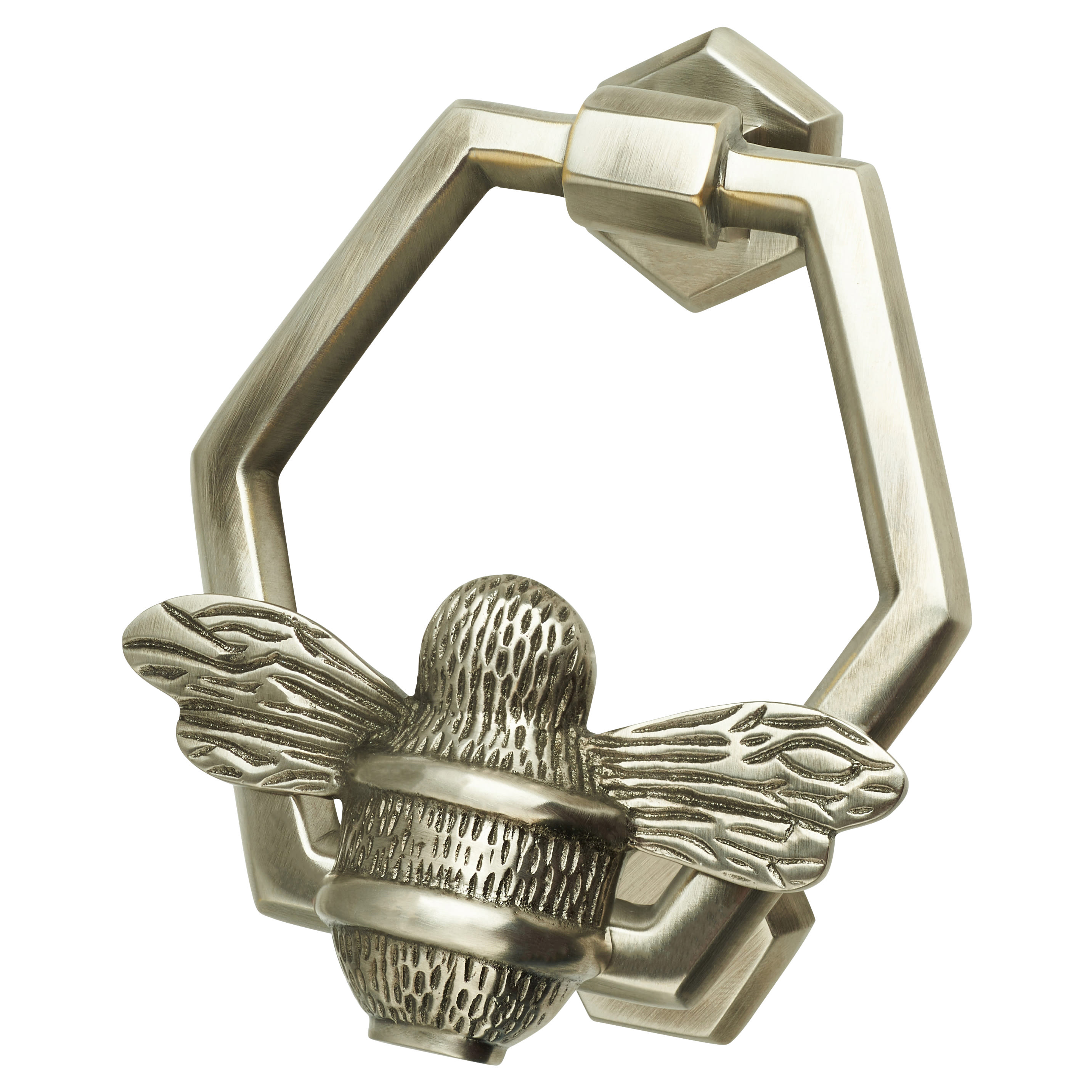 Bumble Bee Hexagonal Door Knocker - Pewter - 125 x 105mm - view 2