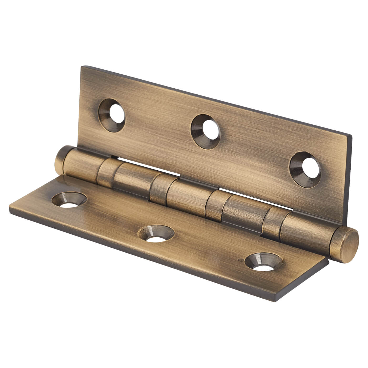Performance Washered Butt Door Hinge - 75 x 50 x 2.5mm - Antique Brass - Pair - view 3