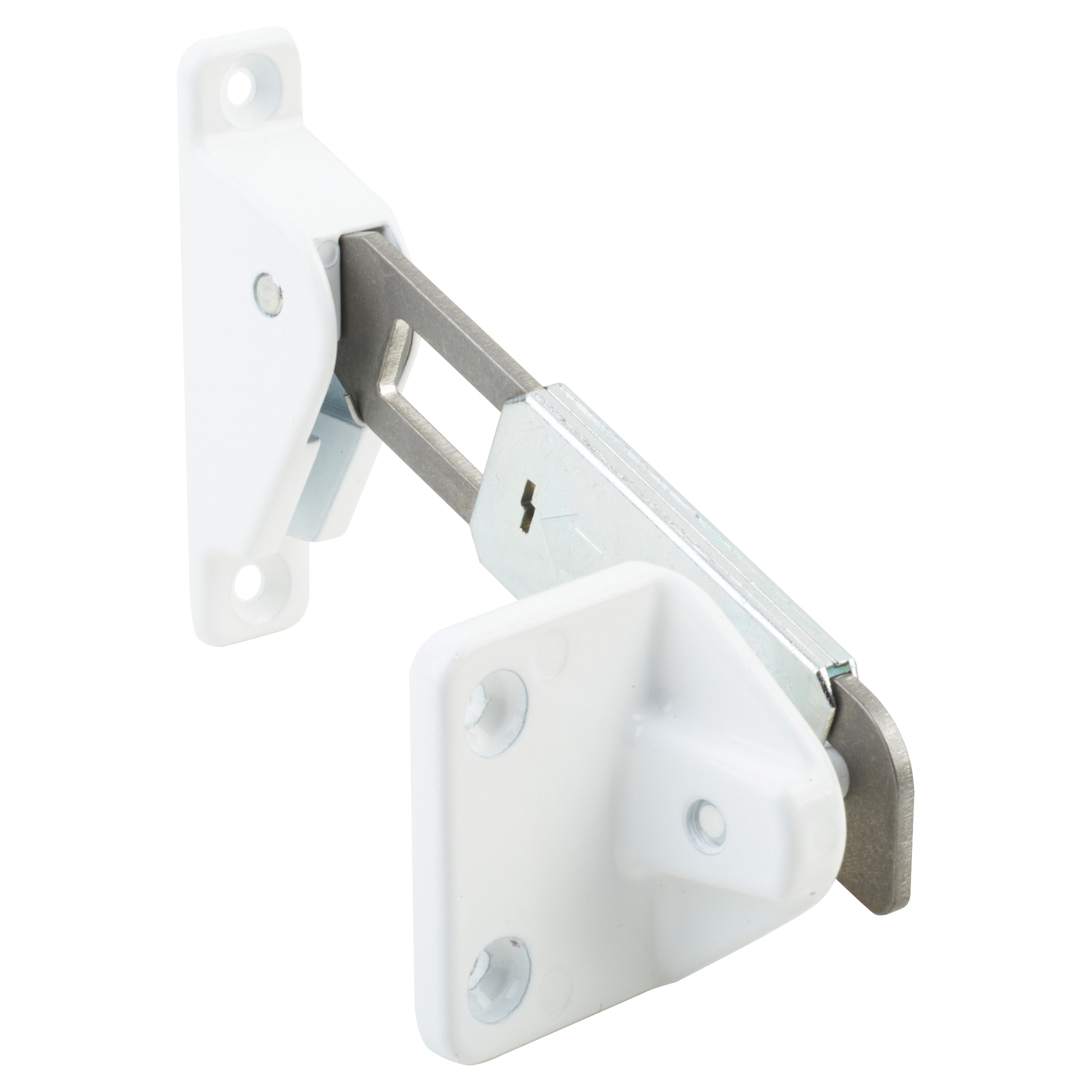 Surface Mounted uPVC/Timber Window Restrictor - 100 x 85mm - Left Hand - White - view 2