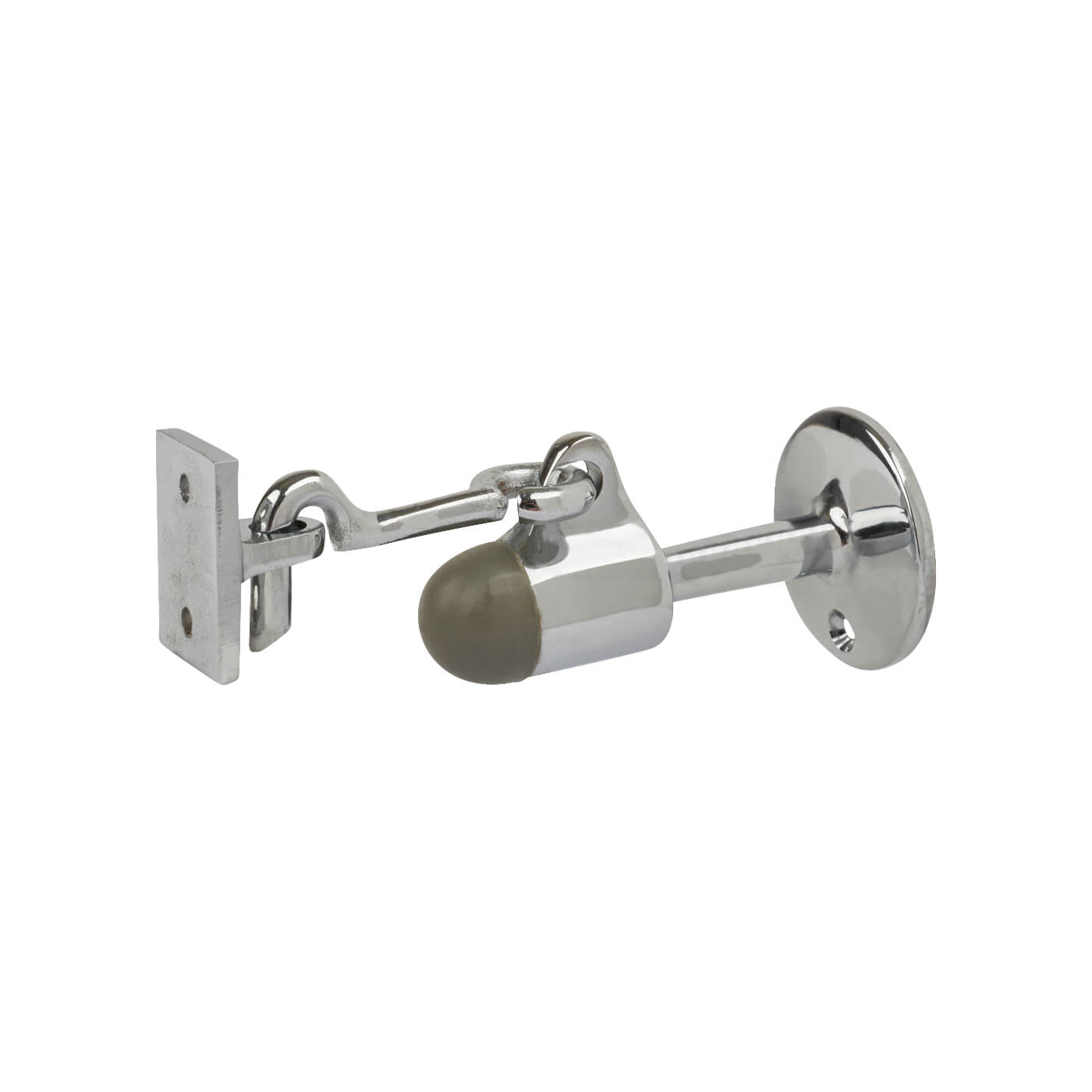Horizontal Door Stop & Holder - 91 x 51mm - Polished Chrome - view 2