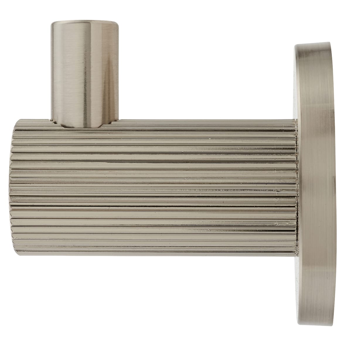Lines Single Coat Hook - 50 x 25mm - Satin Nickel - view 2