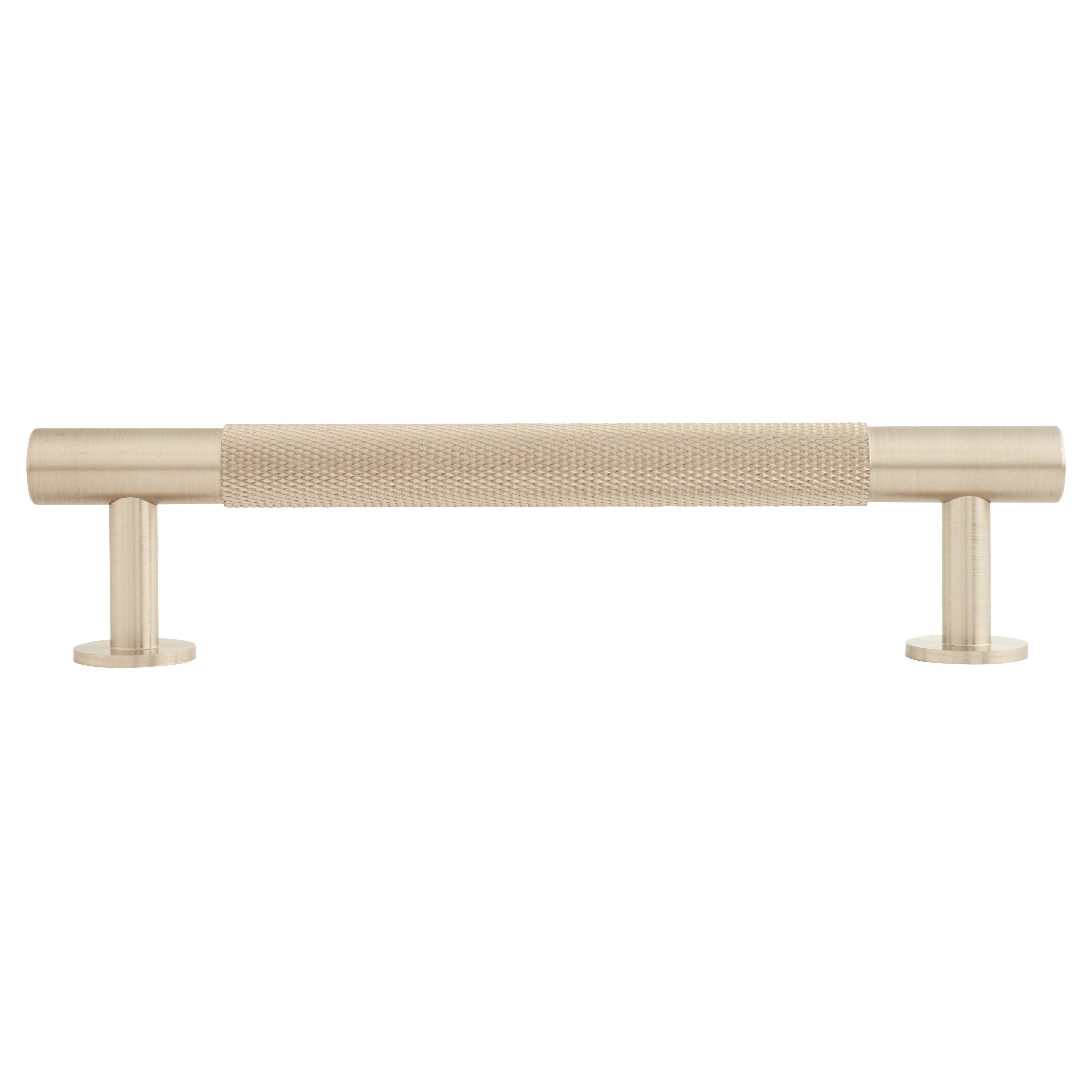 13mm Knurled T-Bar Cabinet Pull Handle - 128mm Centres - Satin Nickel - view 2