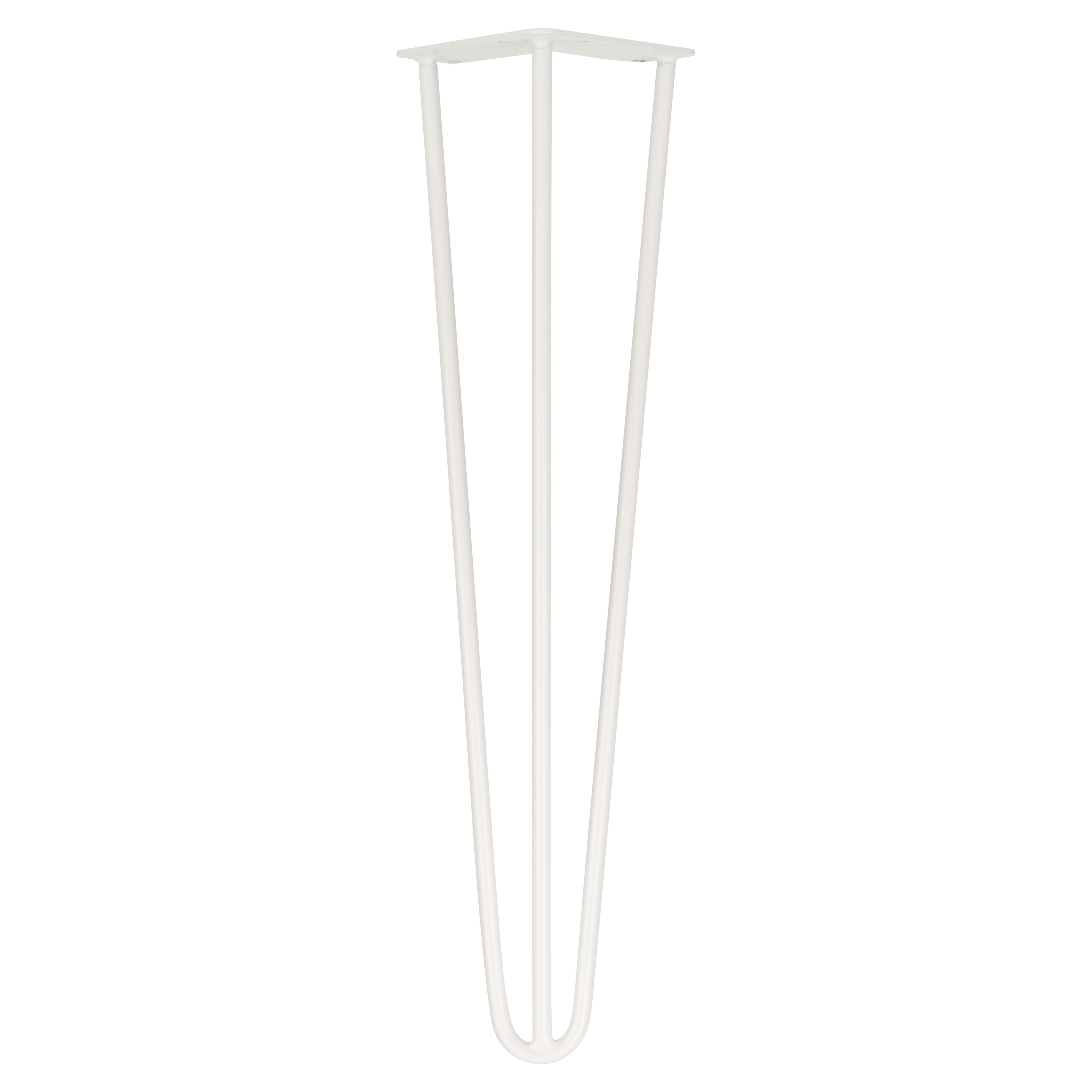 Hairpin Leg - 3 Pin - 500mm Height - White - Pair - view 2