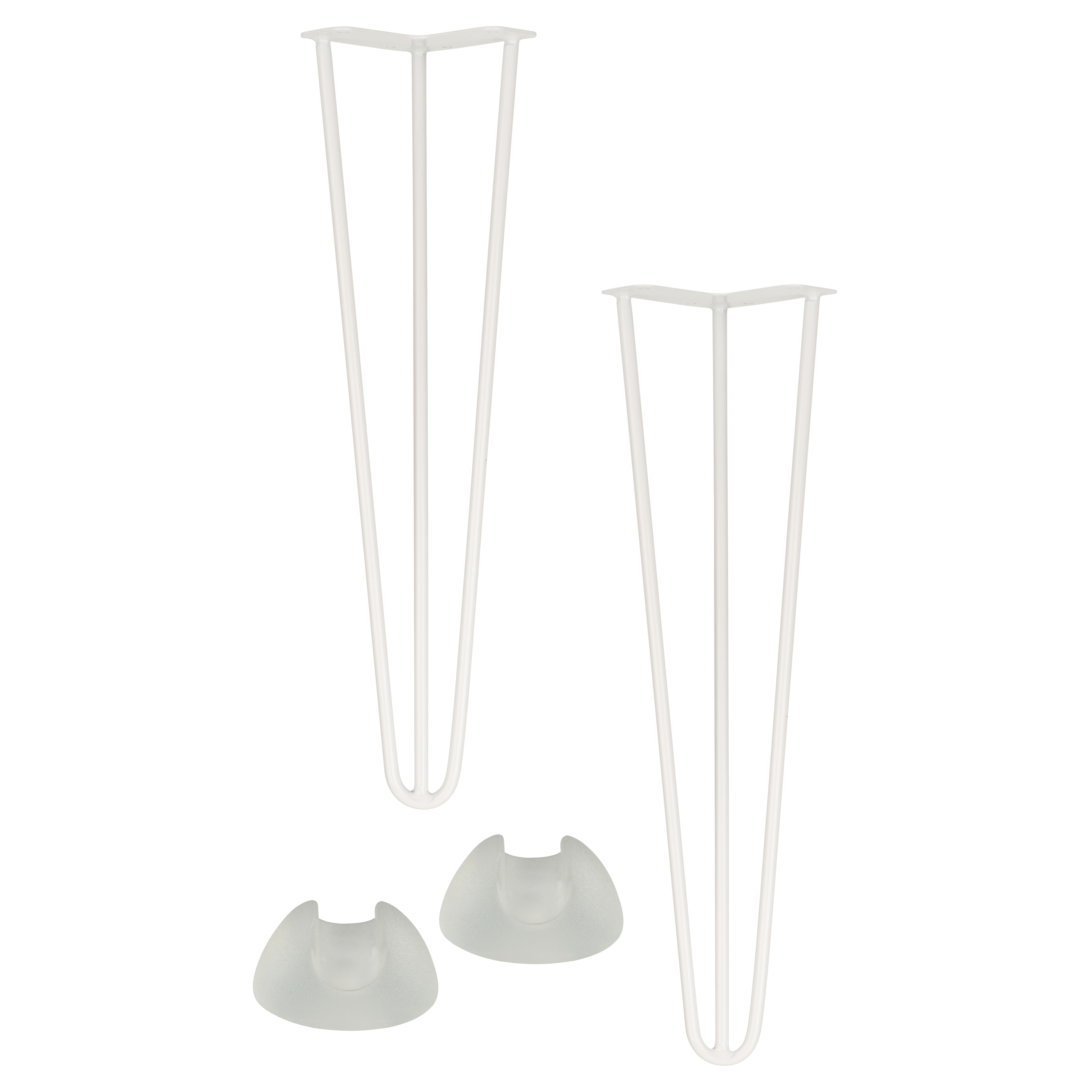 Hairpin Leg - 3 Pin - 500mm Height - White - Pair - view 3