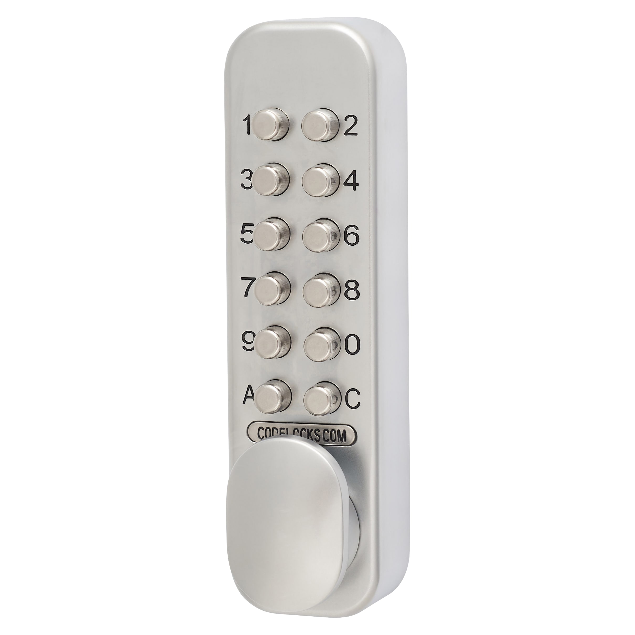 Easy Code Push Button Code Lock and Latch - Holdback Option - Silver Grey - view 3