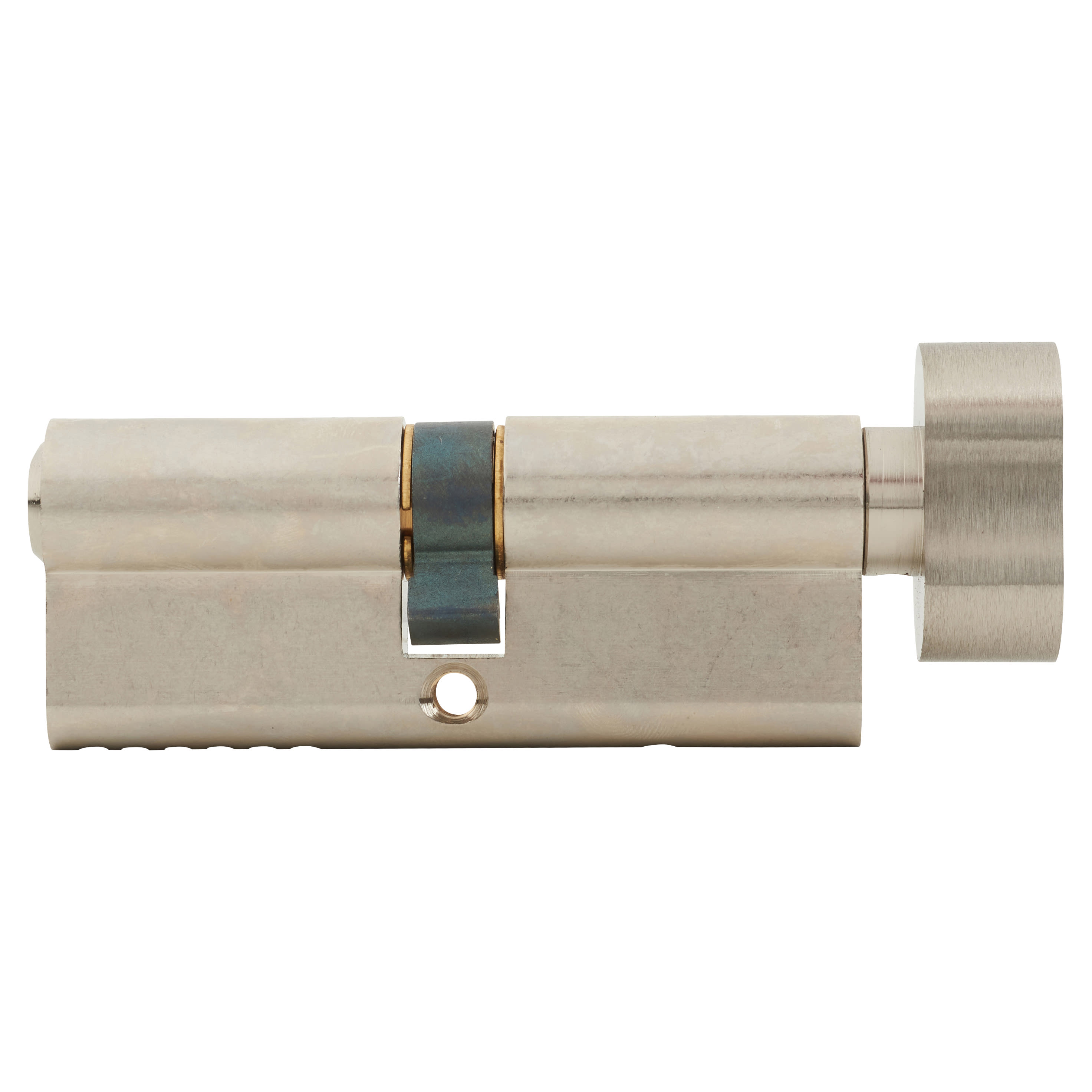 6 Pin 80mm Euro Thumbturn Cylinder - 40 Turn + 40mm - Satin Nickel - Keyed to Differ - view 2