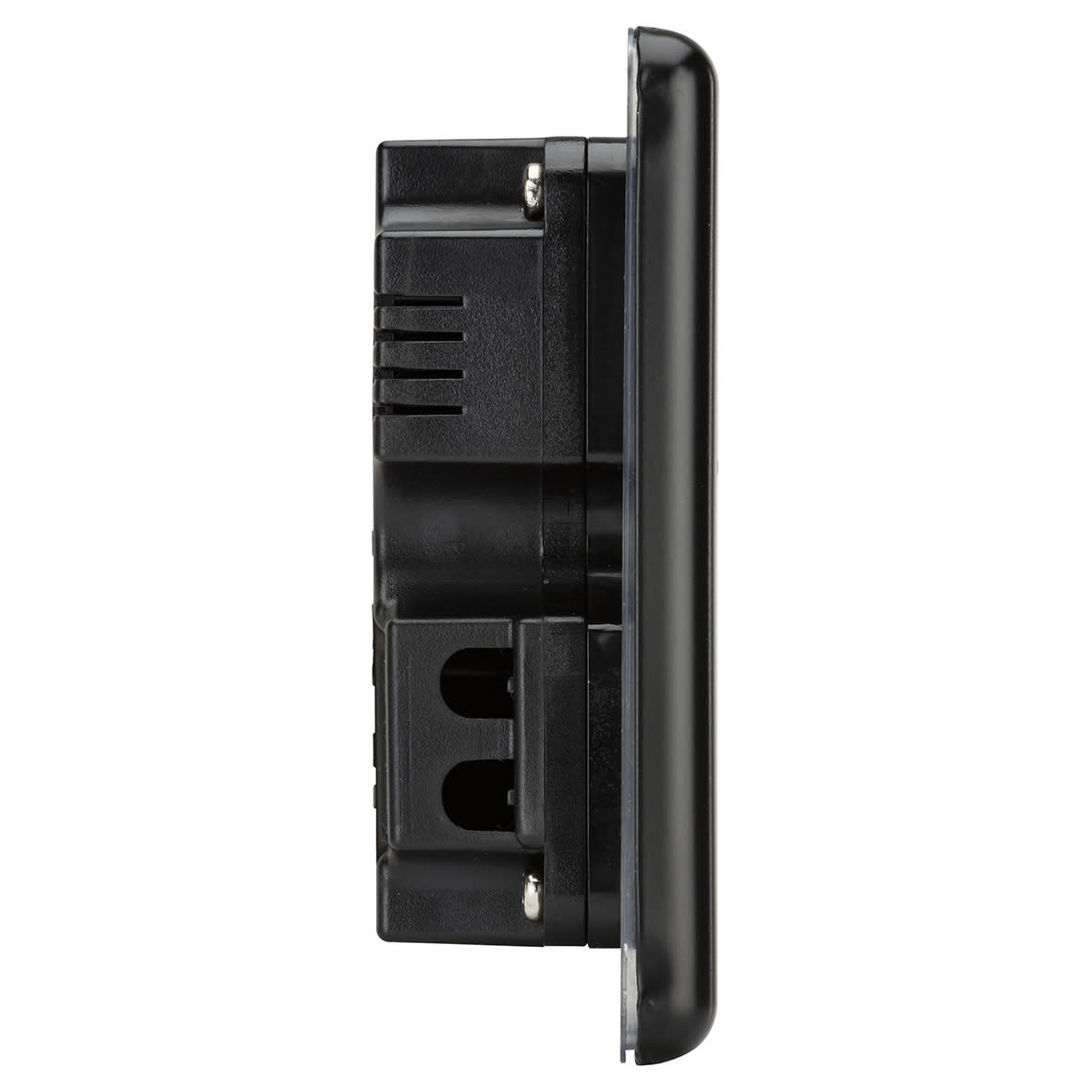 230V Curved Edge Type A/C USB Charger Plate with 3 x USB - 63W - Matt Black - view 3