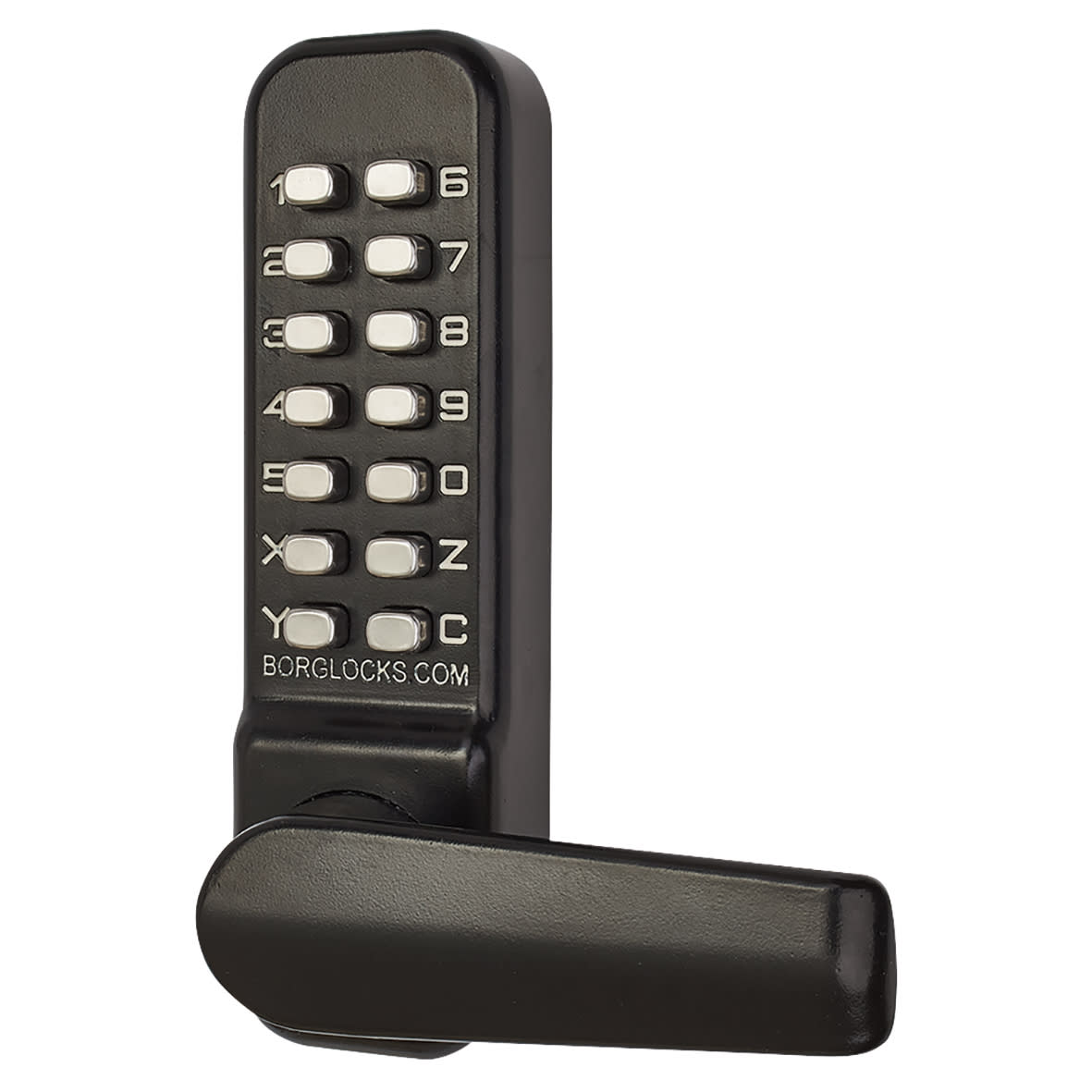 Borg BL4409 External Marine Grade Push Button Slam Latch Code Lock - Black - view 5