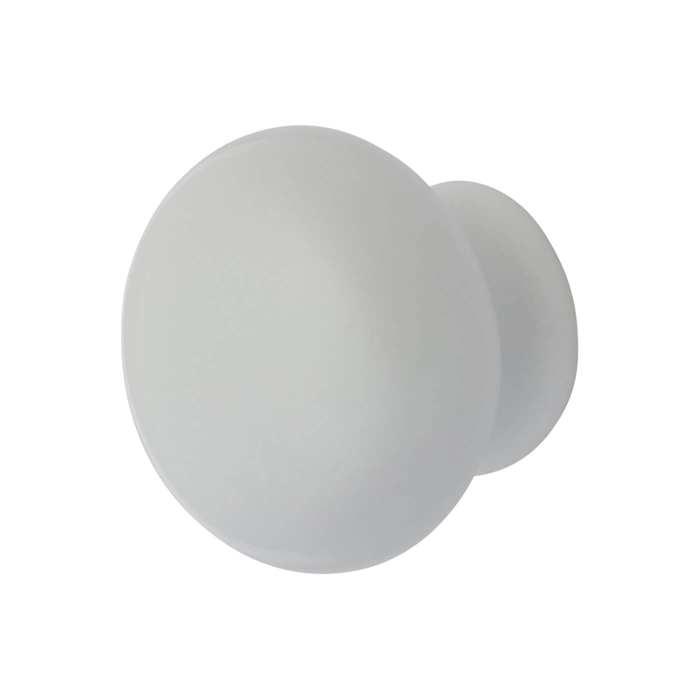 Ceramic/Porcelain Round Cabinet Knob - 30mm Diameter - White - view 2