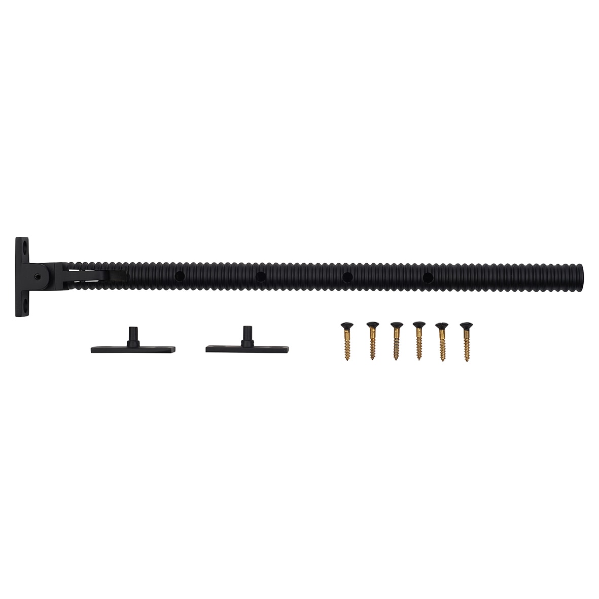 Iris Reeded Casement Window Stay - 10"/250mm Length - Matt Black - view 5