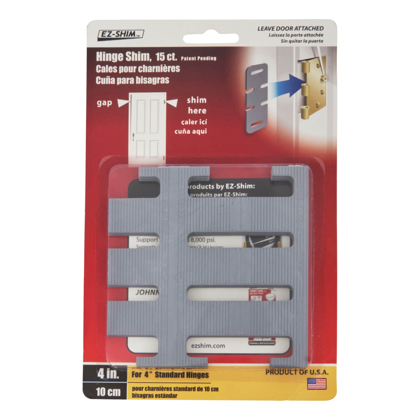 Quick Align Hinge Shim - Black - Pack of 5 - view 4