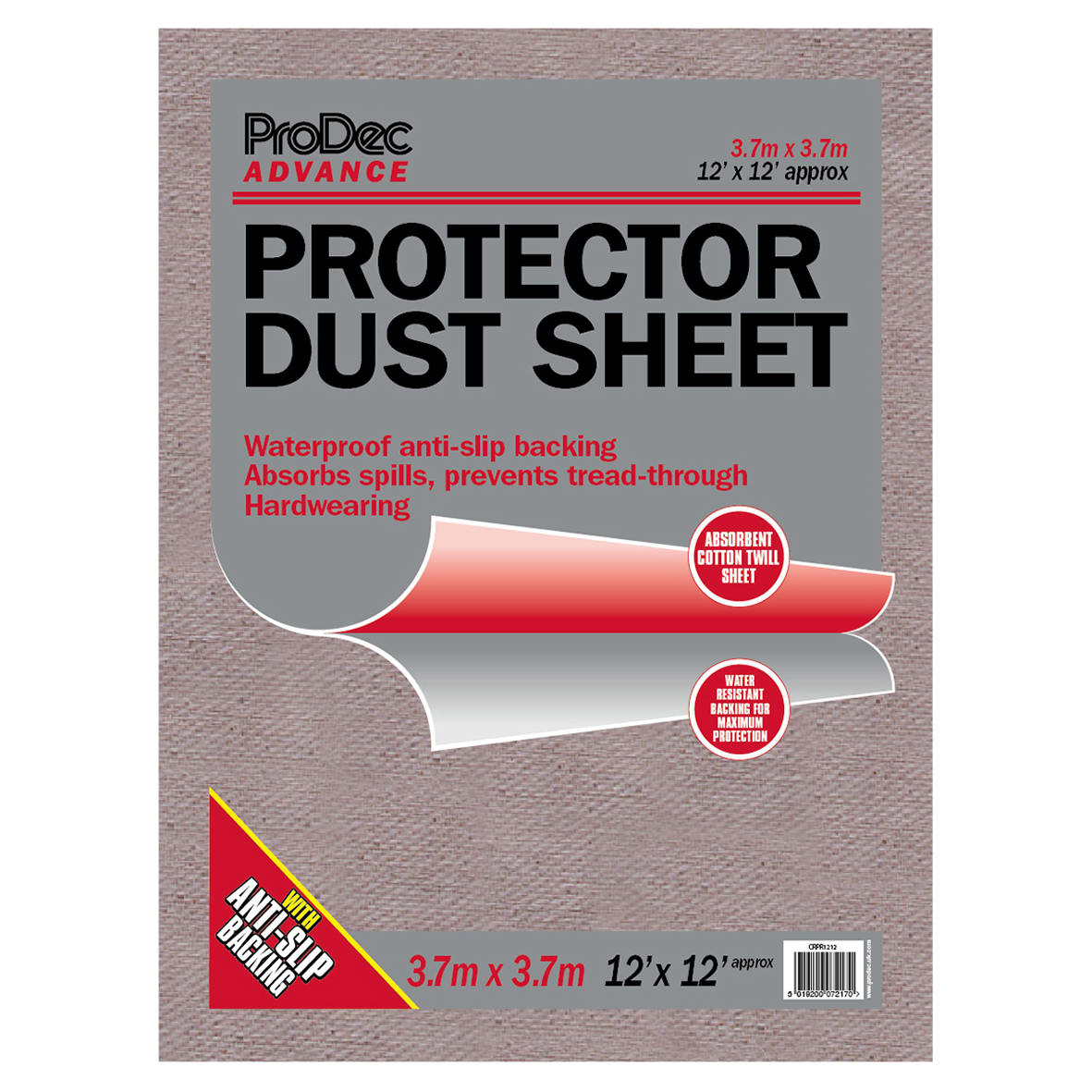 Protector Cotton Dust Sheet - 12' x 12 - view 2