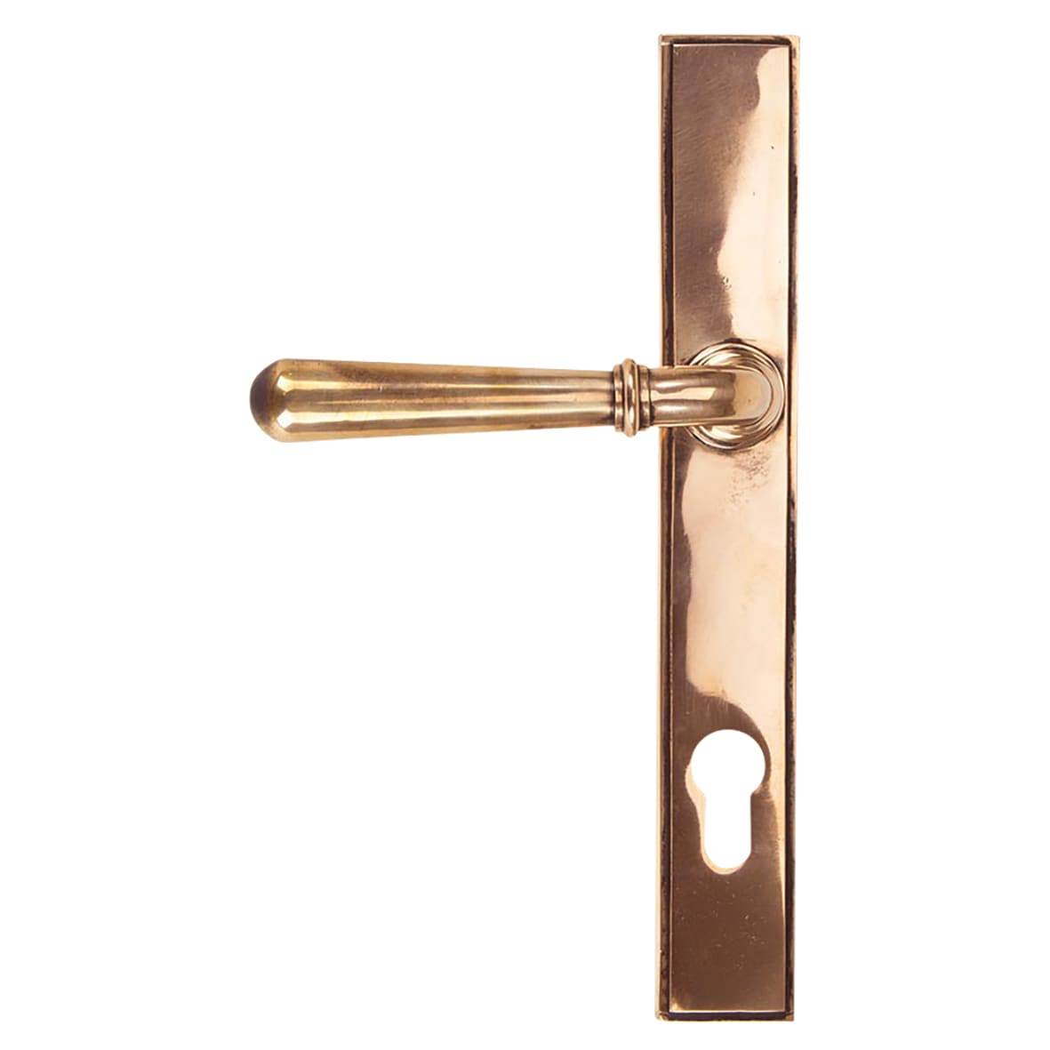 Newbury Polished Bronze uPVC Slimline Multipoint Door Handles - 92mm c/c - view 2