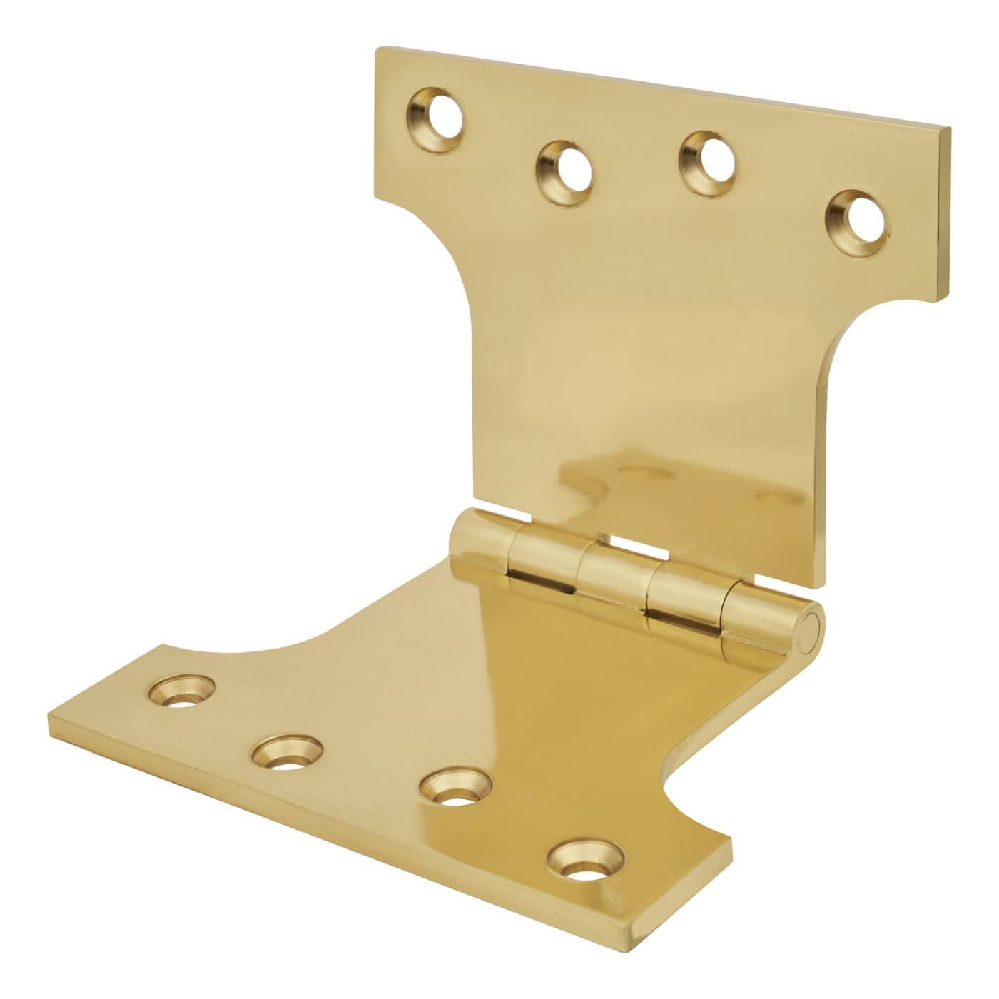 Parliament Hinge - 100 x 100 x 150mm - Polished Brass - Pair - view 3