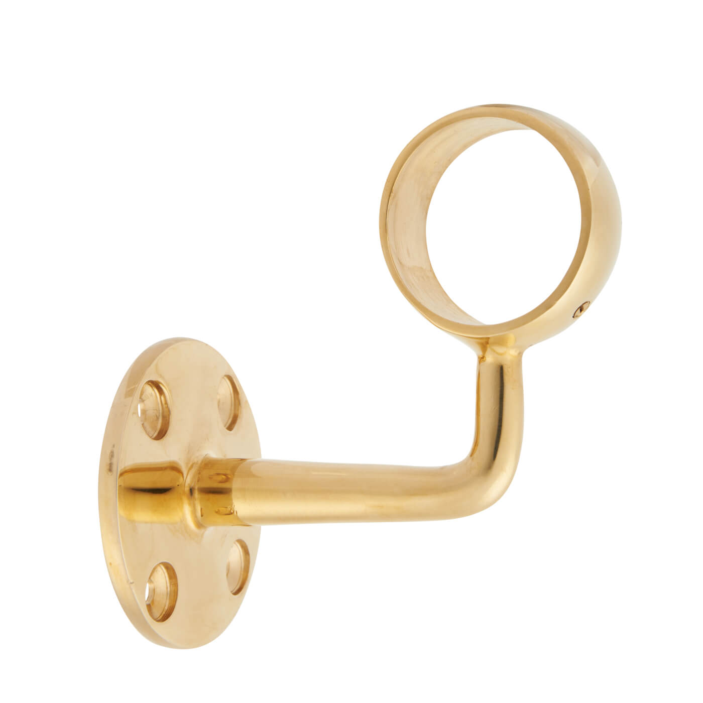 38mm Solid Brass Bar Rail Barrier Bracket - Polished - view 2