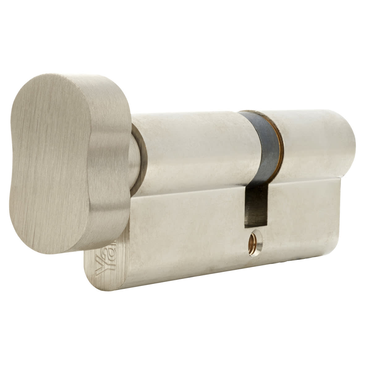 6 Pin 90mm Euro Thumbturn Cylinder - 50mm Turn + 40mm - Satin Nickel - Keyed to Differ - view 2