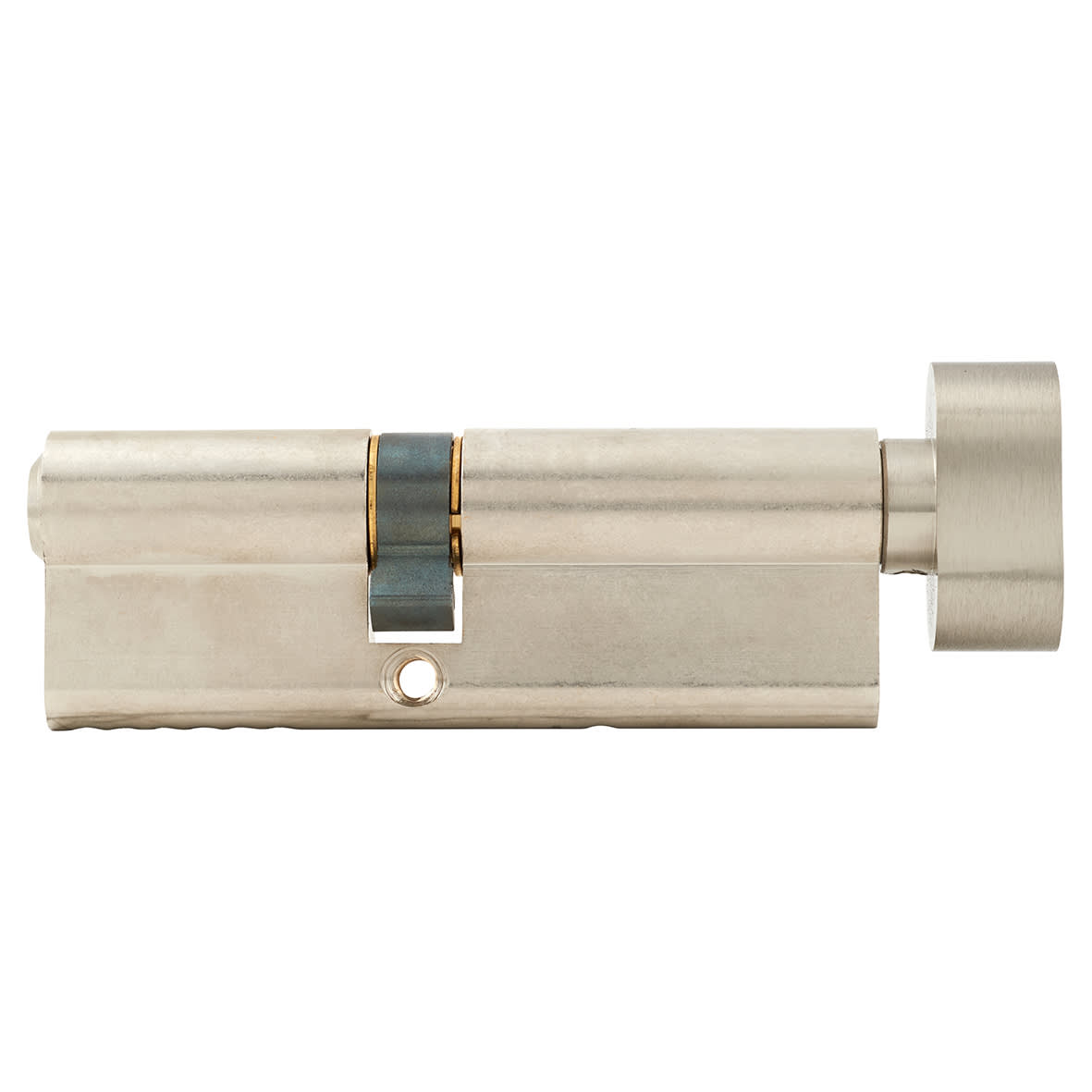 6 Pin 90mm Euro Thumbturn Cylinder - 50mm Turn + 40mm - Satin Nickel - Keyed to Differ - view 3