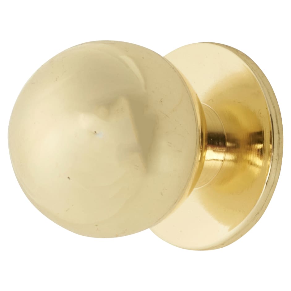 Ball Cabinet Knob - 18mm Diameter - Satin Brass - view 2